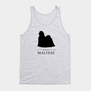 Maltese Black Silhouette Tank Top